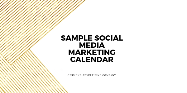 Sample Social Media Marketing Calendar